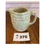 MORTON POTTERY SPONGEWARE BARREL PITCHER-chip on