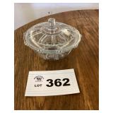 VINTAGE KIG INDONESIA CRYSTAL GLASS LIDDED CANDY