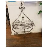 WROUGHT IRON STANDING PLANTER