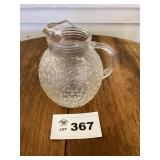 ANCHOR HOCKING LIDO MILANO BALL PITCHER CRINKLE