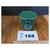 LONGABERGER CROCK WITH LID - GREEN