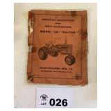 ALLIS CHALMERS MODEL CA MANUAL