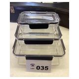 PLASTIC STACKABLE CONTAINERS WITH LIDS