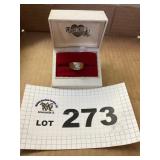 14 KT GOLD MANS DIAMOND RING