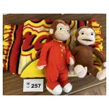 CURIOUS GEORGE STUFFIES AND THROW