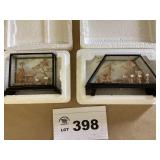 VINTAGE CHINESE CORK DIORAMA CARVINGS