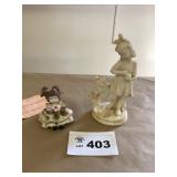 BISQUE, PORCELAIN FIGURINES- little sitting g