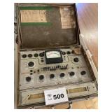 VINTAGE TUBE TESTER KIT, LARGE PORCELAIN DOLL,