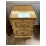 2 DRAWER WOOD FILING CABINET