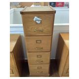4 DRAWER WOOD FILING CABINET