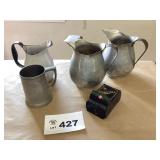 VINTAGE ALUMINUM WATER PITCHERS, ENAMELWARE