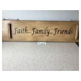 FAITH FAMILY FRIENDS WOOD SIGN