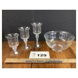 PRINCESS HOUSE BOWL AND GOBLETS