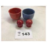 FIESTA WARE BOWLS AND SALT / PEPPER
