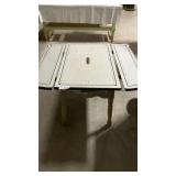 VINTAGE EXPANDABLE METAL TOP TABLE