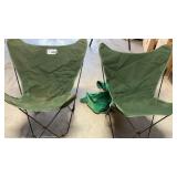2 OUTDOOR CANVAS CHAIRS
