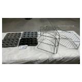 MUFFIN PANS, WIRE RACKS