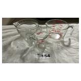 PYREX AND FIRE KING MEASURE BOWLS