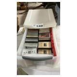 DRAWER OF CASSETTE TAPES, MOSTLY STORY