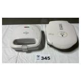 RIVAL WAFFLE IRON, GEO FOREMAN GRILL