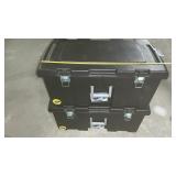 2 PLASTIC LOCKER TOTES