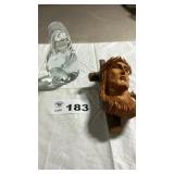 VIKING GLASS MADONNA, WOODEN JESUS EMBLEM