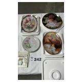HAND PAINTED DECORATIVE PLATES, HANGERS