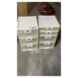 2 PLASTIC STORAGE TOWERS