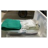 SHEETS, PILLOW CASES IN LIDDED TOTE