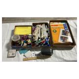 ASSORTED OFFICE SUPPLIES, PHOTO PAPER, PENS