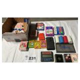 CARDS, POKER CHIPS, MISC GAMES