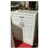 WHITE CABINET W DRAWER 24x17x35