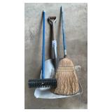 BROOMS, SHOVEL
