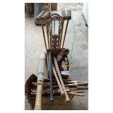 CROQUET SET, BATS, GLOVES, BADMITTON RACKETS