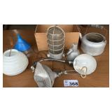 LIGHTS, SHADES, FUNNELS, TEA KETTLE