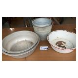 GALVANIZED BUCKETS, PANS, ENAMEL WARE