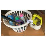 SPRAYER, CANE, ROSE FOOD, DETERGENT, BASKET