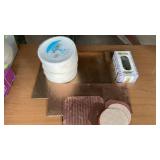 TRIVETS, PADS, PAPER PLATES, CURTAIN HOOKS