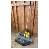 GAS CANS, EMPTY CHAINSAW CASE, BROOM