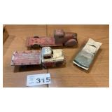 HUBLEY FLAT BED TOY TRUCK, FLATBED TRUCK, CAR