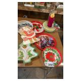 VINTAGE CHRISTMAS DECORATIONS, TRAYS
