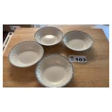 BLUE TRIM BOWLS
