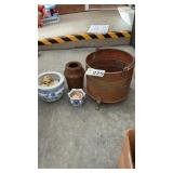 COPPER POT, FLOWER POTS, CROCK