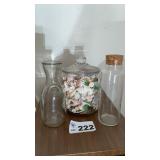 JAR W SHELLS, WATER CARAFE, CANISTER