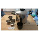 STOCK POT, SIFTER, MEASURE CUPS