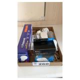 LIGHT BULBS, OUTLET, SCISSORS, MISC