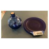 BLUE VASE, PLATTER