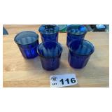 5 BLUE GLASSES