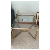 GLASS TOP TABLE, 24 x 24, 18 TALL