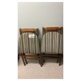 2 WOOD FOLDING CHAIRS